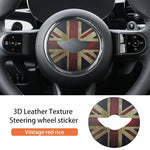 Car Steering Wheel Sticker For MINI Cooper F56 F55 F54 F60 R56 R60 U25 J01 F65 F66 PU Leather Stickers Interior Car Accessories