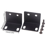 1 set ear Mounting jointing with screw cap Metal 1U 19" Rack Mount for frame box High Qulaity Wireless System Receiver Host