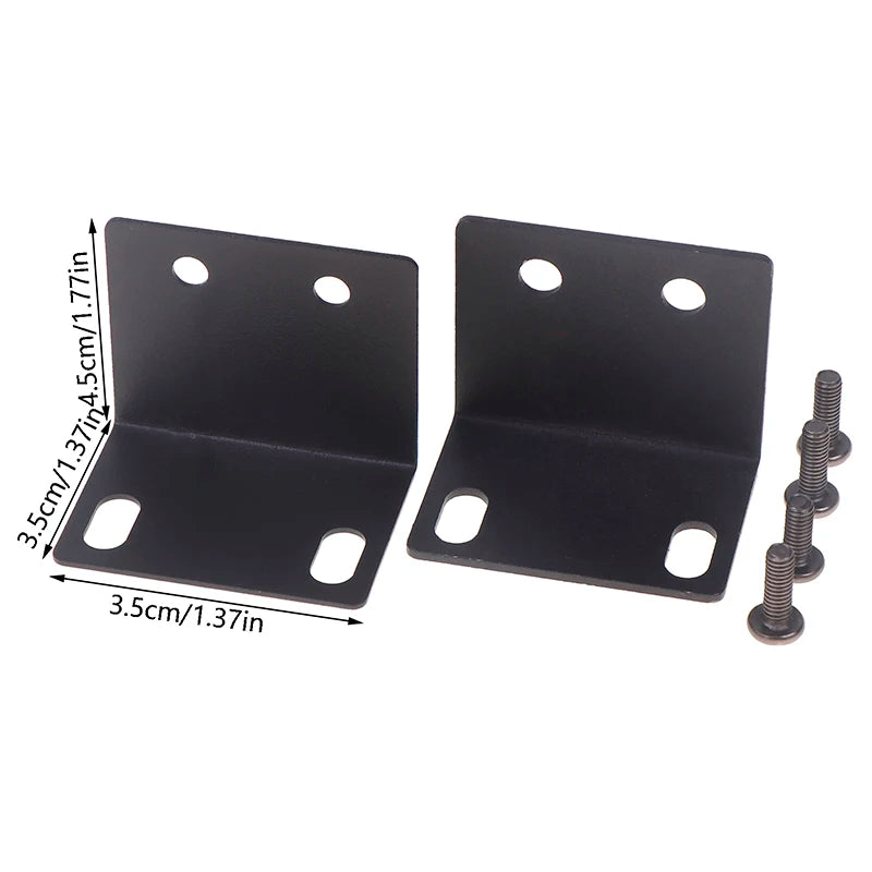 1 set ear Mounting jointing with screw cap Metal 1U 19" Rack Mount for frame box High Qulaity Wireless System Receiver Host
