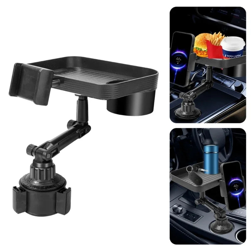 Car Food Rotatable Tray for Eating in Parked Car | Desk for Laptop with Cup Holder alternate view