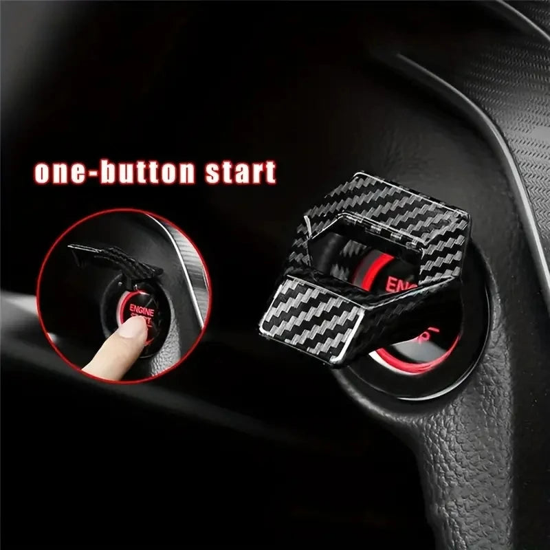 Car Engine Start Stop Switch Button Cover Decorative Ring Protection Cover