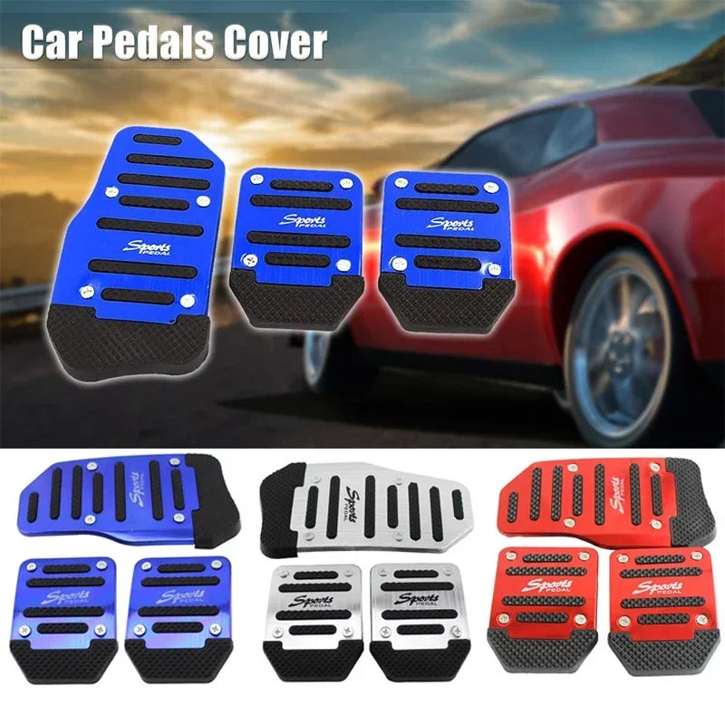 New 2Pcs/3Pcs/set Universal Non-Slip Aluminum Manual Transmission Car Pedal Cover Set alternate view