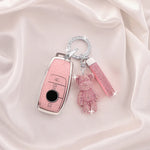Luxury Diamond Pattern TPU For Mercedes Benz A C E S G Class GLC GLS W177 W205 W213 W222 X167 AMG Remote Car Key Case Cover Fob