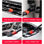 Car Detailing Brush Set 5pcs Red lifestyle view