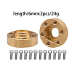 Brass Weights 12mm Wheel Hex Hub Widen Adapter for 1/10 RC Crawler 1.9 2.2Inch Wheels close-up view