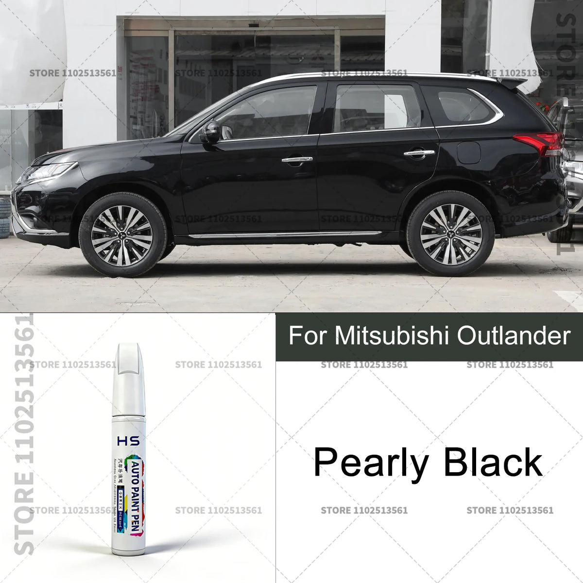 For Mitsubishi Outlander White W17 W85 Black Red P26 Gray AB Car Paint Repair Pen Tou alternate view