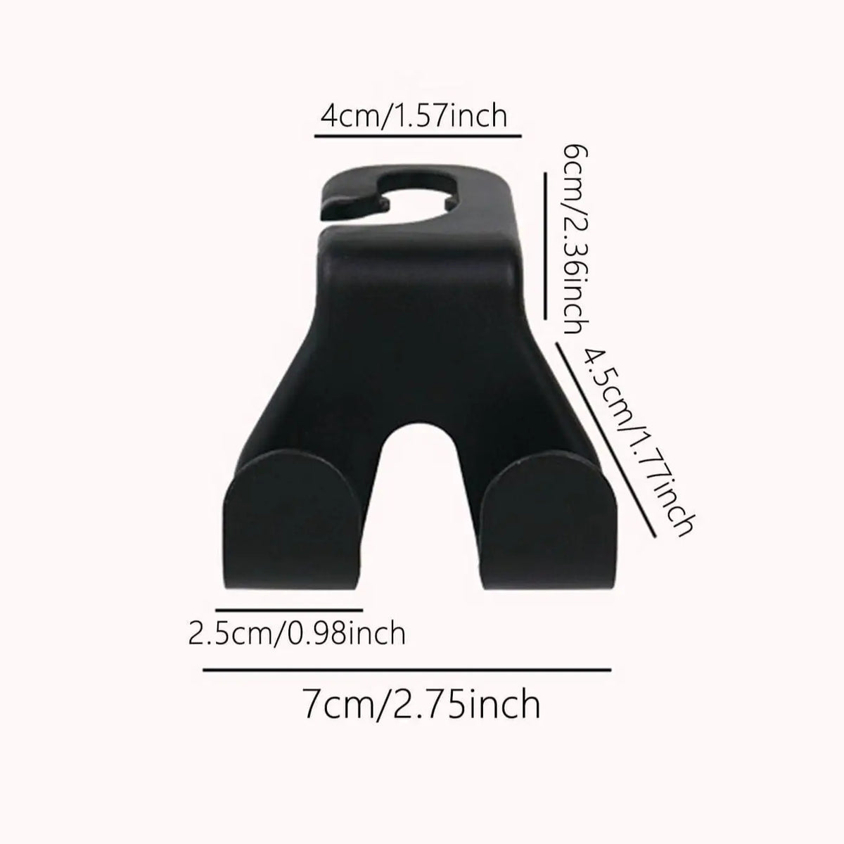 Concealed Creative New Car Seat Back Hook Multi Functional Rear Car Phone Holder Hook close-up view