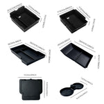 For Tesla New Model Y Juniper 2025 Launch Console & Armrest Upper and Lower Flocking Storage Box Watercup Holder Camera Cover