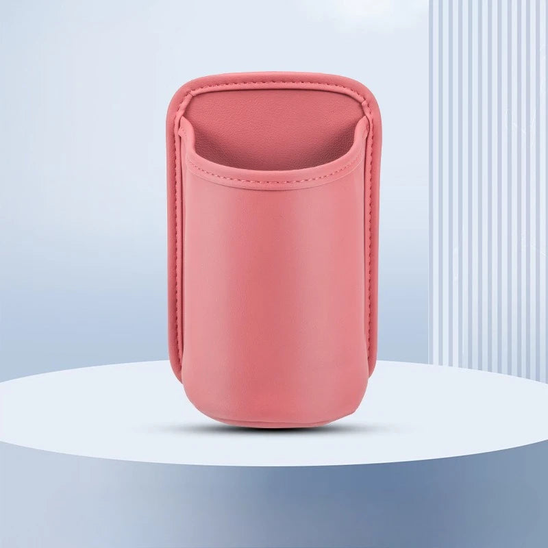 Faux Leather Car Cup Holder | Vehicle Water Cup Clip and Multifunctional Storage Box detail view
