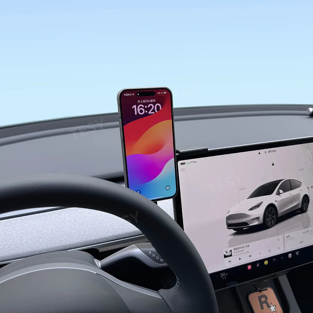 Foldaway Car Phone Mount Holder 15W Magnetic Wireless Charger Compatible with MagSafe for BYD Atto 3 HAN SEAL  DOLPHIN