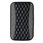 Car armrest cushion center control cushion Car interior accessories PU leather embroidered three-dimensional lattice cushion