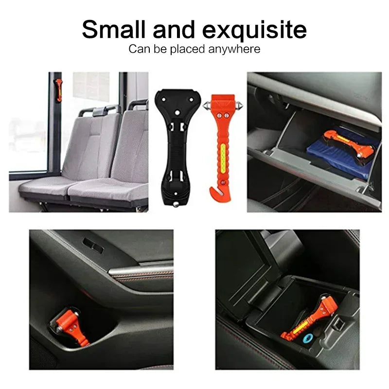 Car Emergency Safety Hammer Seat Belt Cutter Window Glass Breaker additional angle