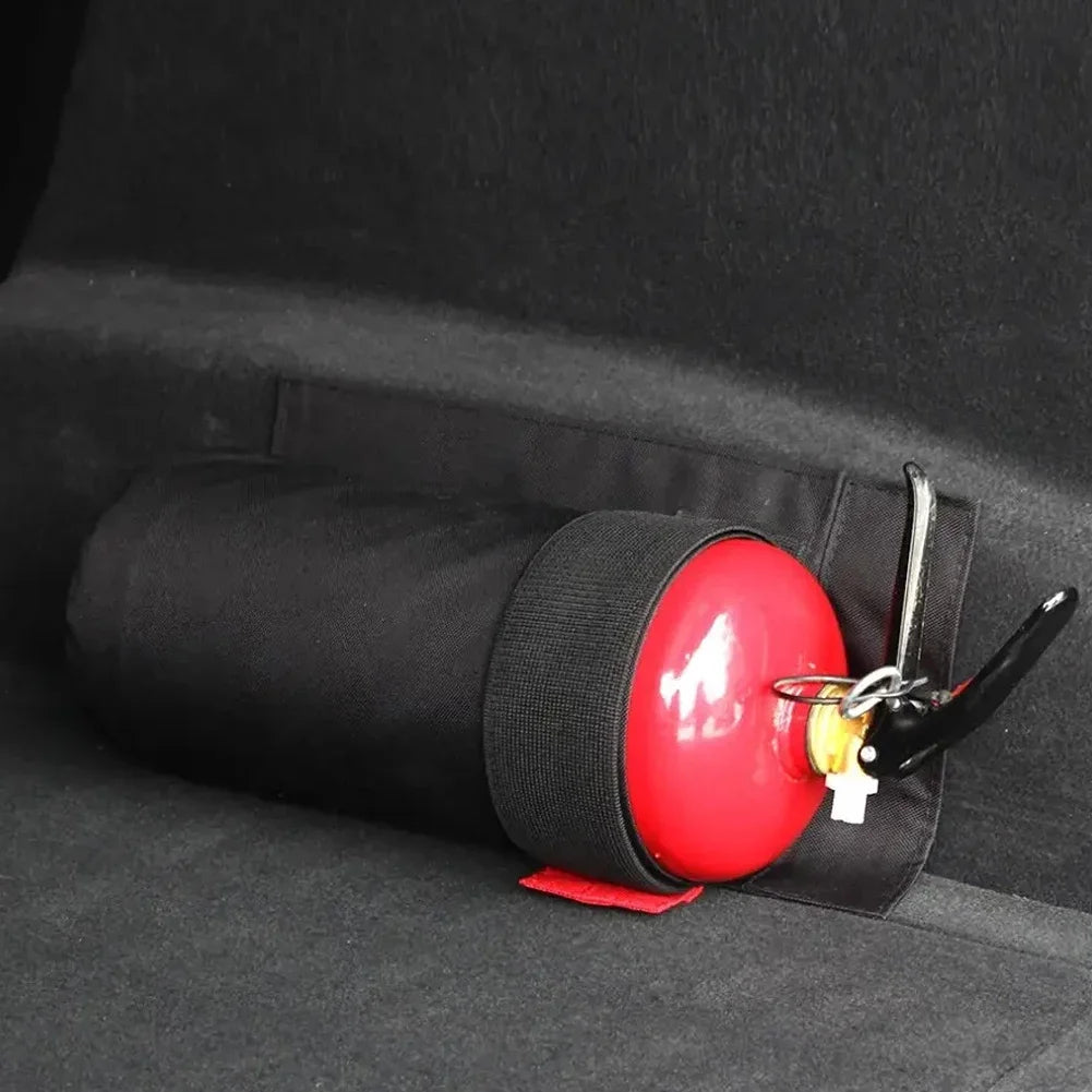 Car Organizer Storage Bag Fire Safety Bottle Holder Oxford Cloth Auto Interior Accessories Adjustabl