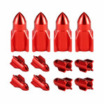 Aluminum Rocket Tire Valve Caps Set of 4 | Car and Motorcycle Alloy Valve Stem Covers detail view