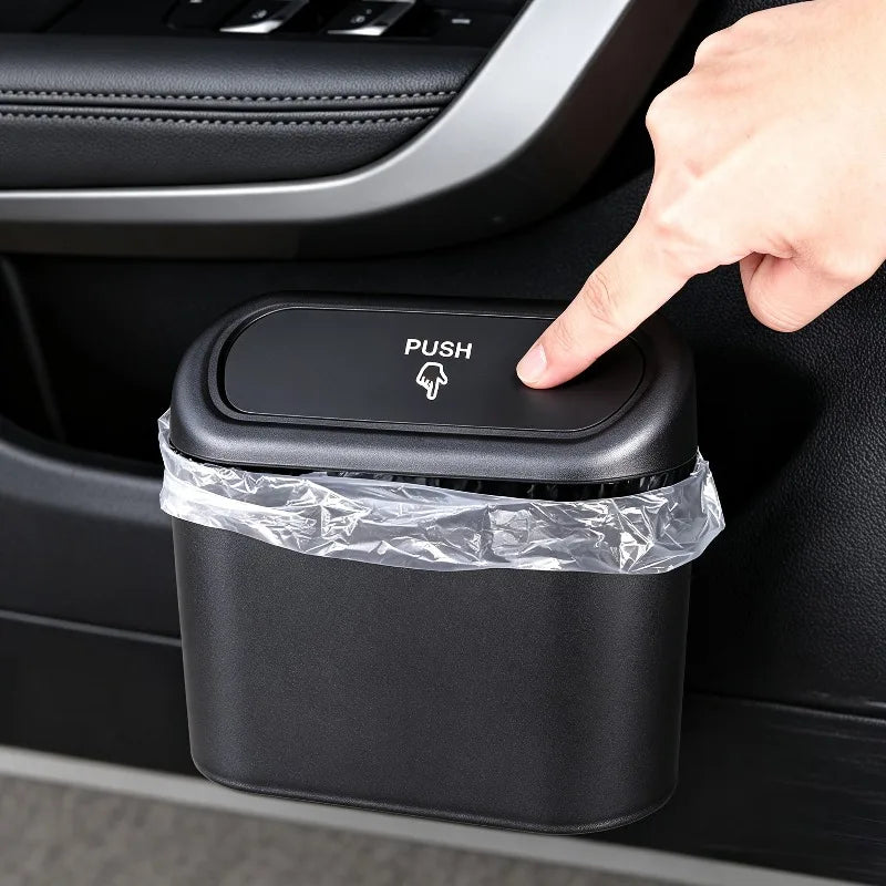 Car Trash , Waterproof Hanging Car Garbage Bin, Multifunctional Vehicle Storage Box fo close-up view