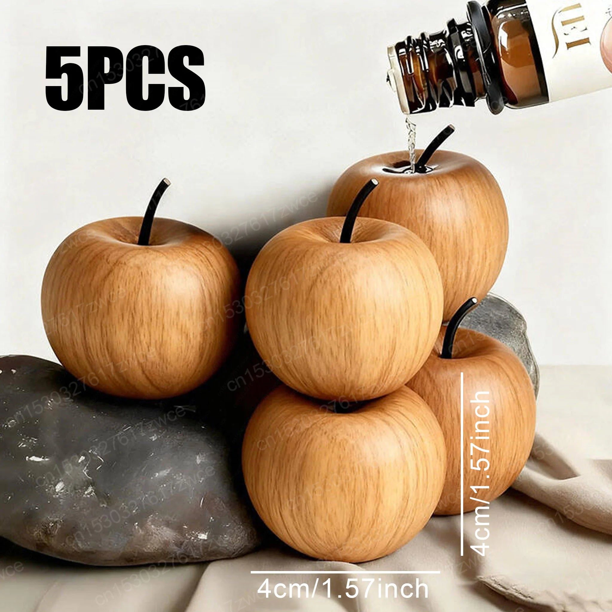 Maple Wood Apple Essential Oil Diffuser | Natural Aroma Diffuser for Home Decor additional angle