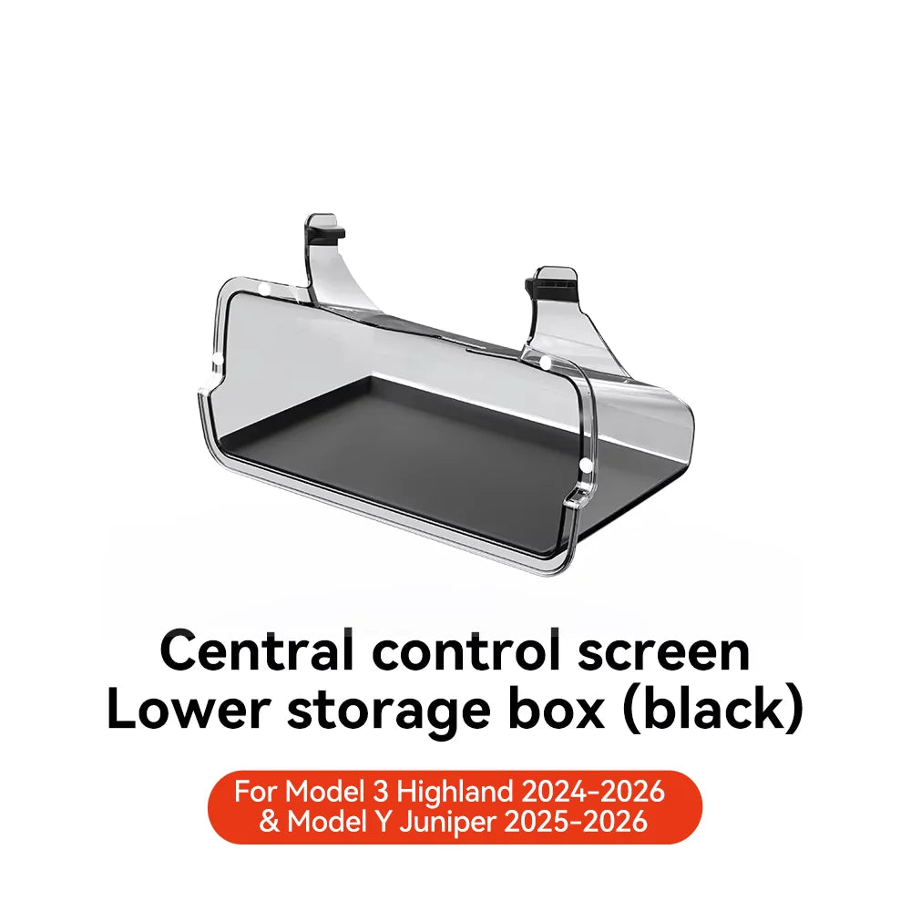 For Tesla Model 3 Y Highland Juniper 2021-2026 Storage Box | Hidden Center Console Org close-up view