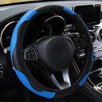 Car Steering Wheel Cover Breathable Anti Slip PU Leather Steering Covers Suitable 37- alternate view