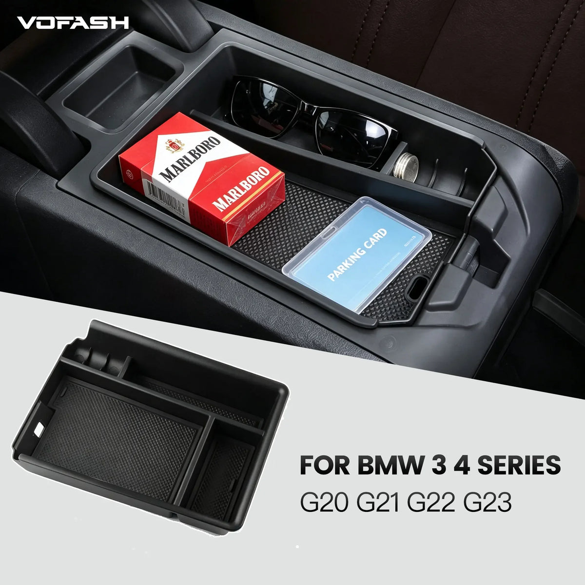 Center Console Armrest Storage Box Tray For BMW 3 Series G20 G21 4 Series G22 G23 2021‑2023 Organizer Tray Car Accessories