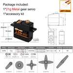 DSPOWER 21G Metal Gear Digital Servo for MN99S MN78 MN168 MN82 WPL HYPER GO Wltoys 144001 1/16 1/14 1/12 RC Car Boat Robot Toy