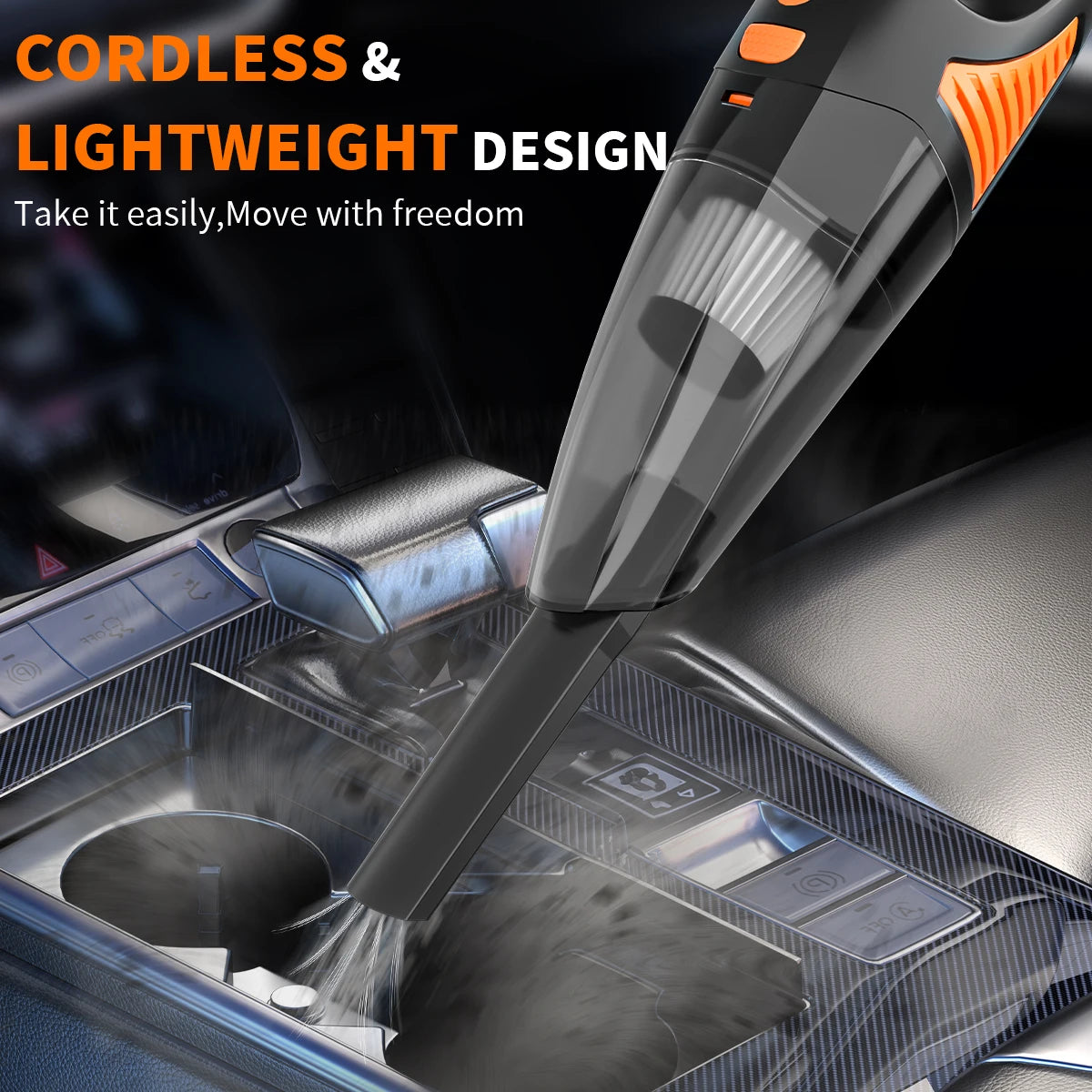 Rechargeable Cordless Handheld Car Vacuum Cleaner | Mini Dual Purpose Home and Auto V lifestyle view