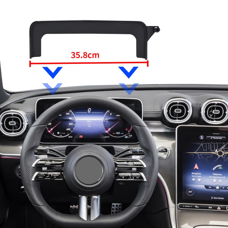 AULIGUS Car Phone Holder for Mercedes-Benz C GLC V-class w204 w205 x253 w447 7/10.25 Inc detail view