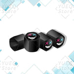 4Pcs XX Smiling Face Logo Pattern Car Tire Valve Caps | Universal Aluminum Tire Stem Cov detail view