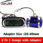 2 In 1 LCD Digital Car Truck Water Temp Gauge with 1/8 NPT Sensor and Voltmeter | 12V 24V
