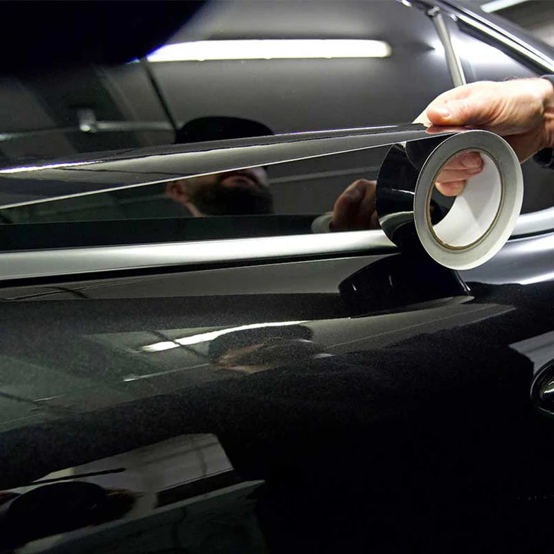 Ultra Glossy Black Vinyl Wrap Car Film Car Wrapping Film Foil Bubble Free For Car Sti lifestyle view