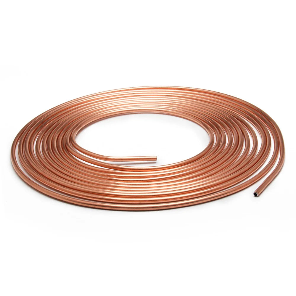 25ft Car Roll Tube Coil of 3/16" OD Copper Nickel Brake Pipe Hose Line | Anti-Rust additional angle