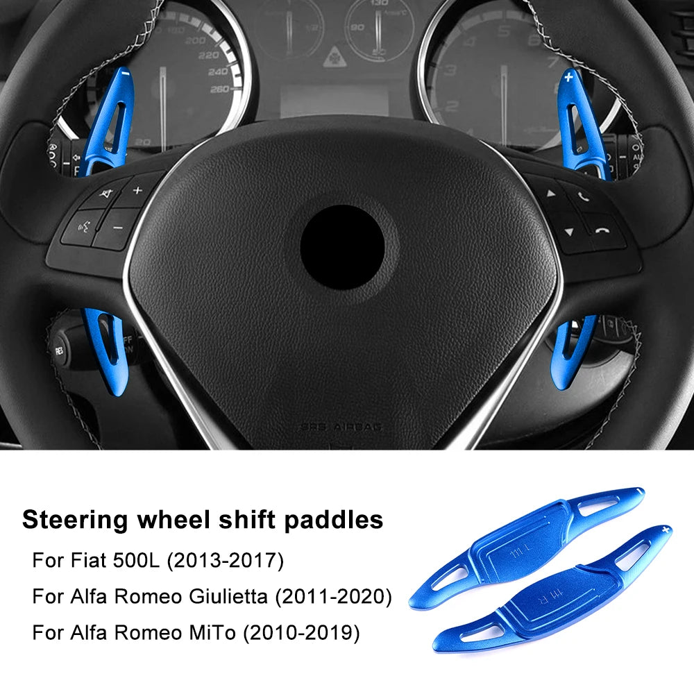 For Alfa Romeo Giulietta MiTo 2011-2019/Fiat 500L 2013-2017 Car Steering Wheel Shift Paddle DSG Extension Shifter Gear Stickers