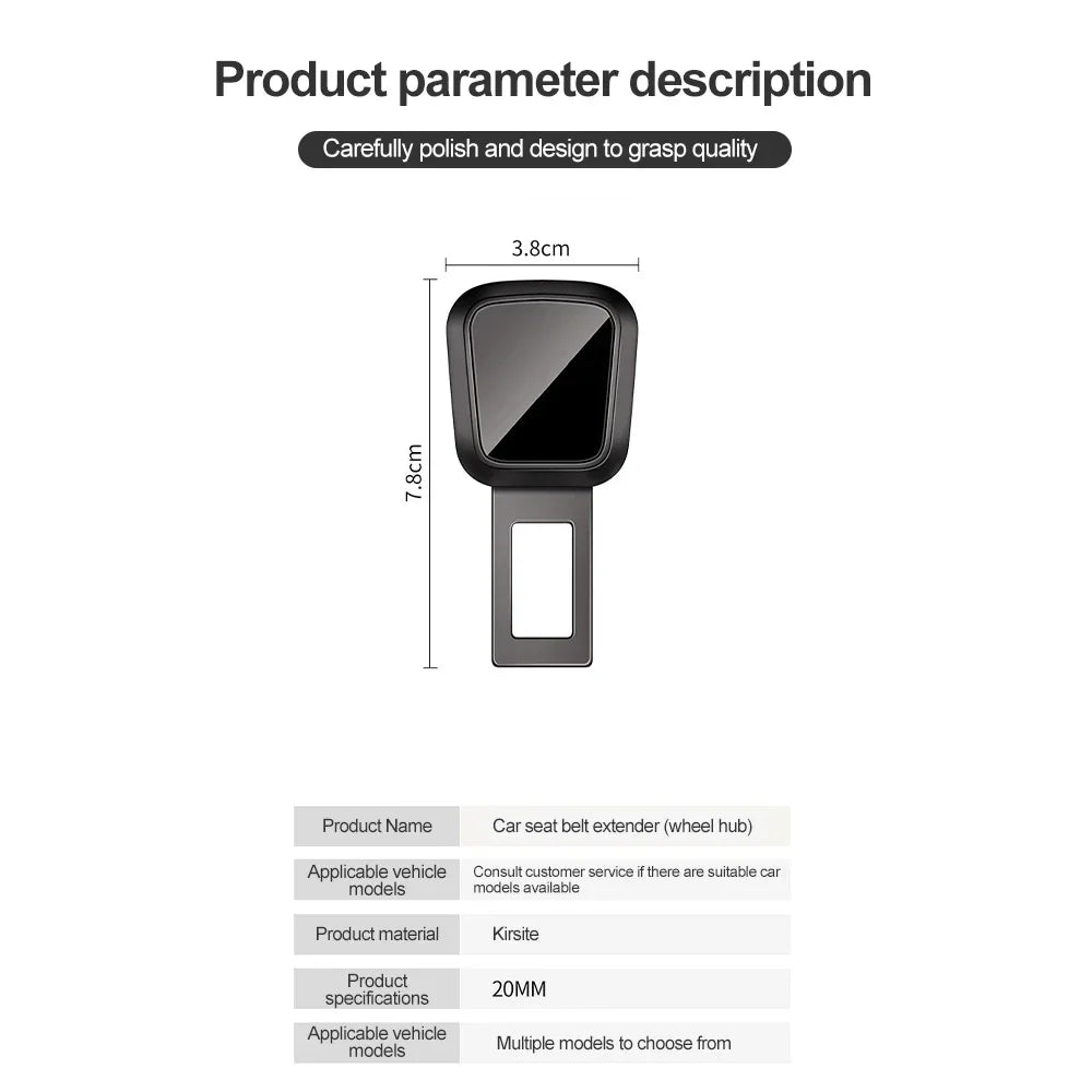 1/2PCS Car Seat Belt Clip Extender Safety Seatbelt Lock Buckle Plug Thick Insert So additional angle