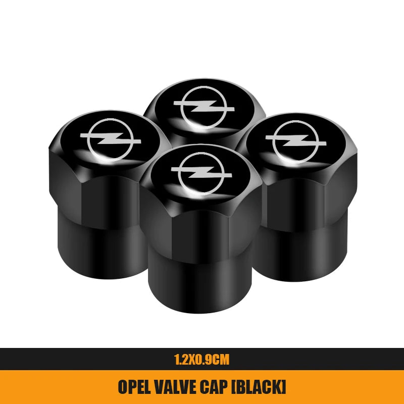 4Pcs Metal Car Wheel Tire Valve Caps | Dustproof Cover for Opel Models alternate view