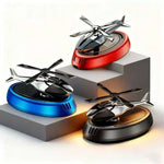 Luxury Solar Powered Aircraft Car Freshener Rotating Dashboard Aromatherapy Perfume Long Lasting Auto Interior Decor Gift