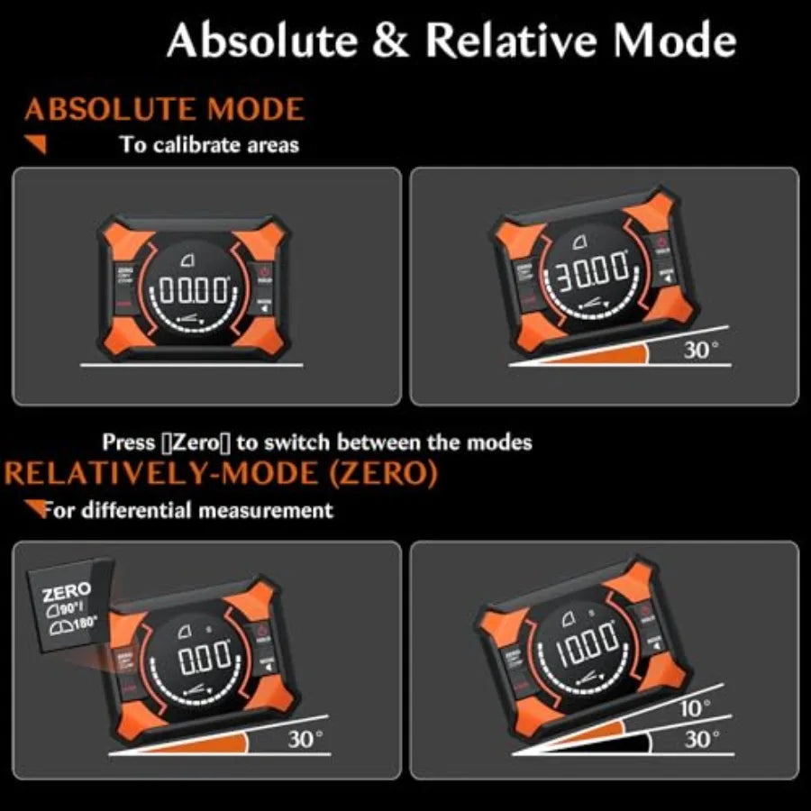 Rechargeable Digital Angle Finder with Laser and Magnetic Base | Electronic Inclinomet close-up view