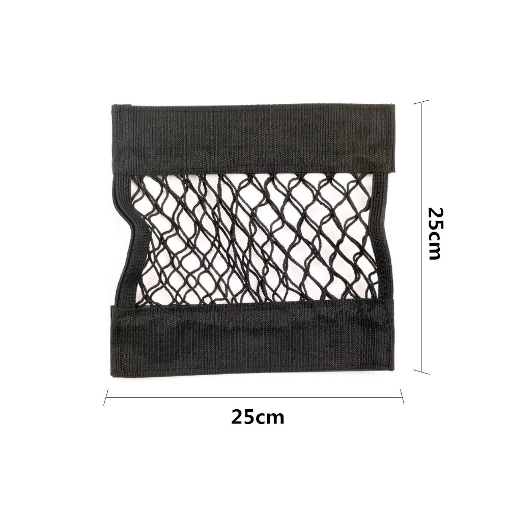 Car Back Seat Mesh Storage Organizer | Universal Elastic String Net for Trunk close-up view