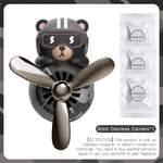 No Fragrance DIY Perfume Rotating Propeller Bear Car Air Freshener Ornament | Cool Ve alternate view
