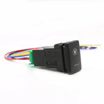 Blue LED Light Car Front Camera Switch Push Button with Wire for Toyota alternate view