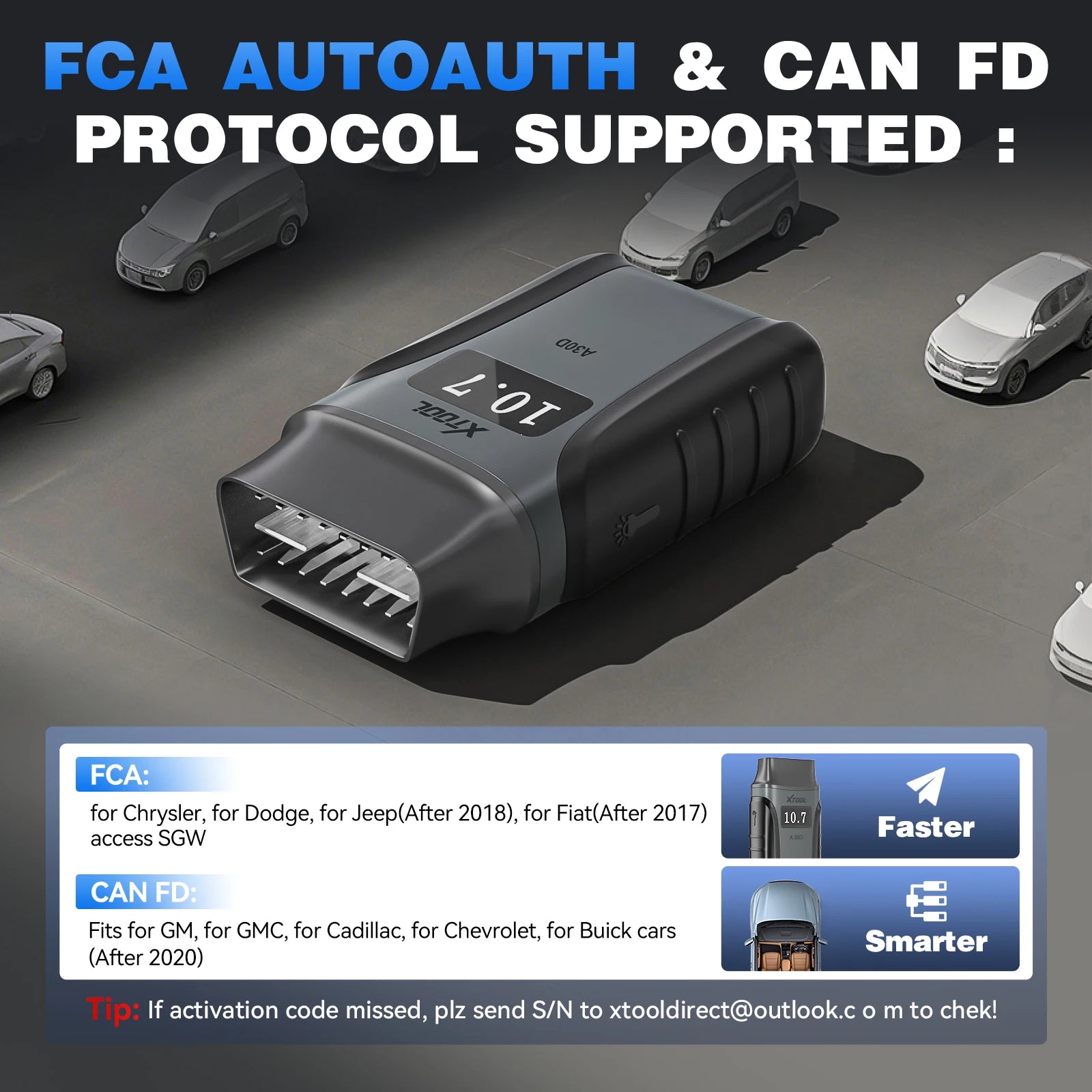 2026 New XTOOL Anyscan+ A30D V2.0 Lifetime Free OBD2 Scanner Bluetooth Diagnostic Tool close-up view