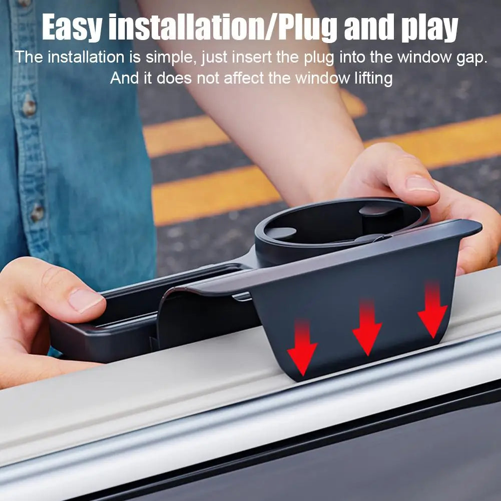 Car Window Storage Pocket Hanging Rack Cup Holder lifestyle view