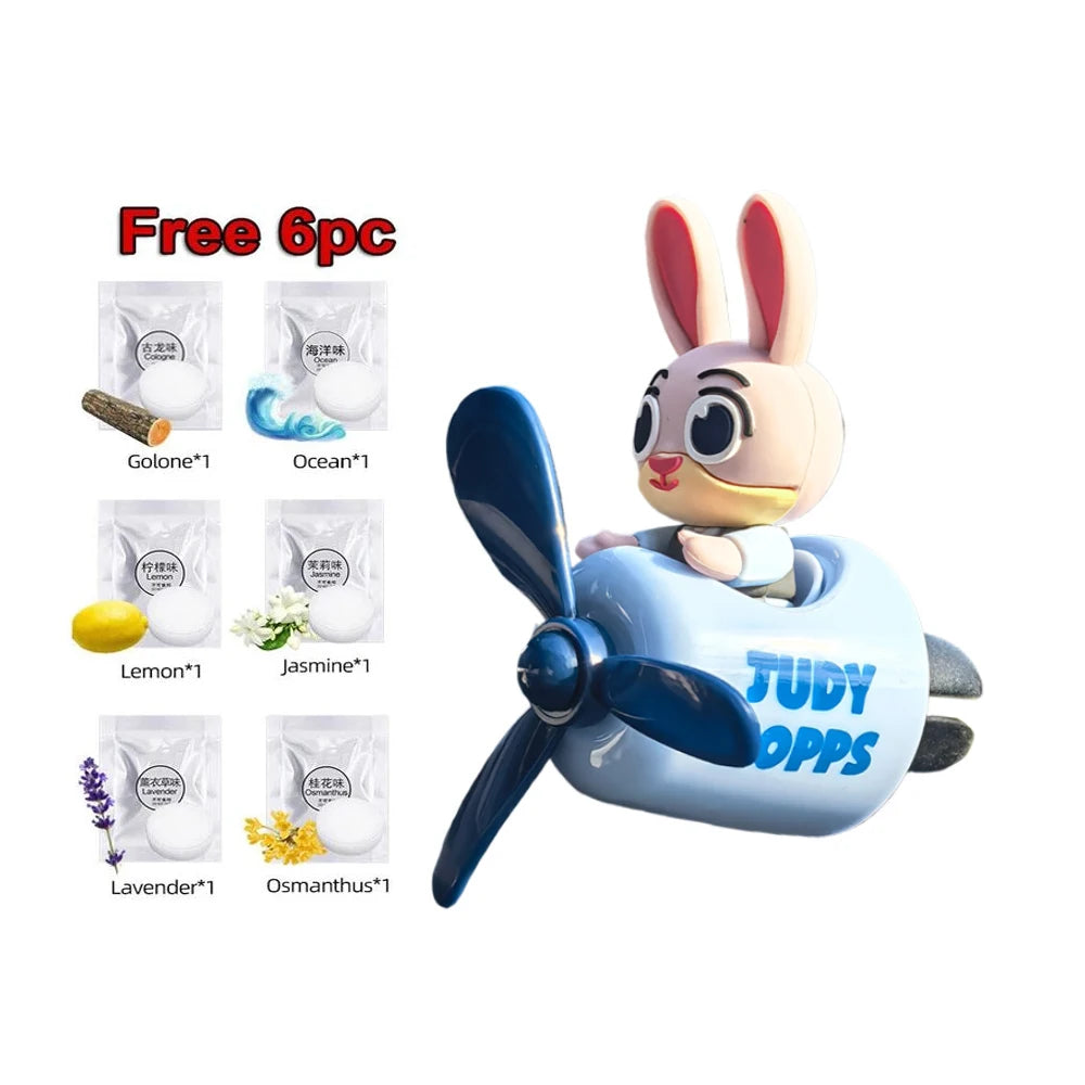 Pilot Bear Car Air Freshener Vent Clip | Cute DIY Perfume Diffuser for Car Air Outlet lifestyle view