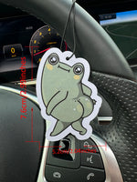 Dancing Frog Design "Sustainable Freshness" Long-Lasting Car Air Freshener - Aromatherapy Scented Paper Pendant, Suitable for Rearview Mirrors and Air Vents, Stress-Relief Fragrance Accessory, Car Air Freshener, Long-Lasting