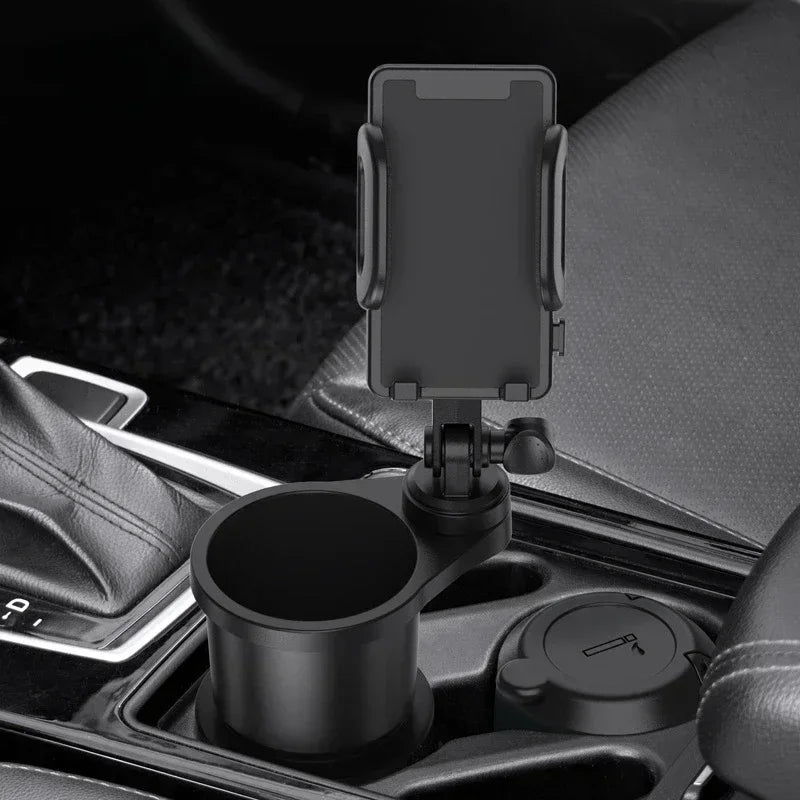 Car Cup Holder Expander with 360 Rotation Phone Holder
