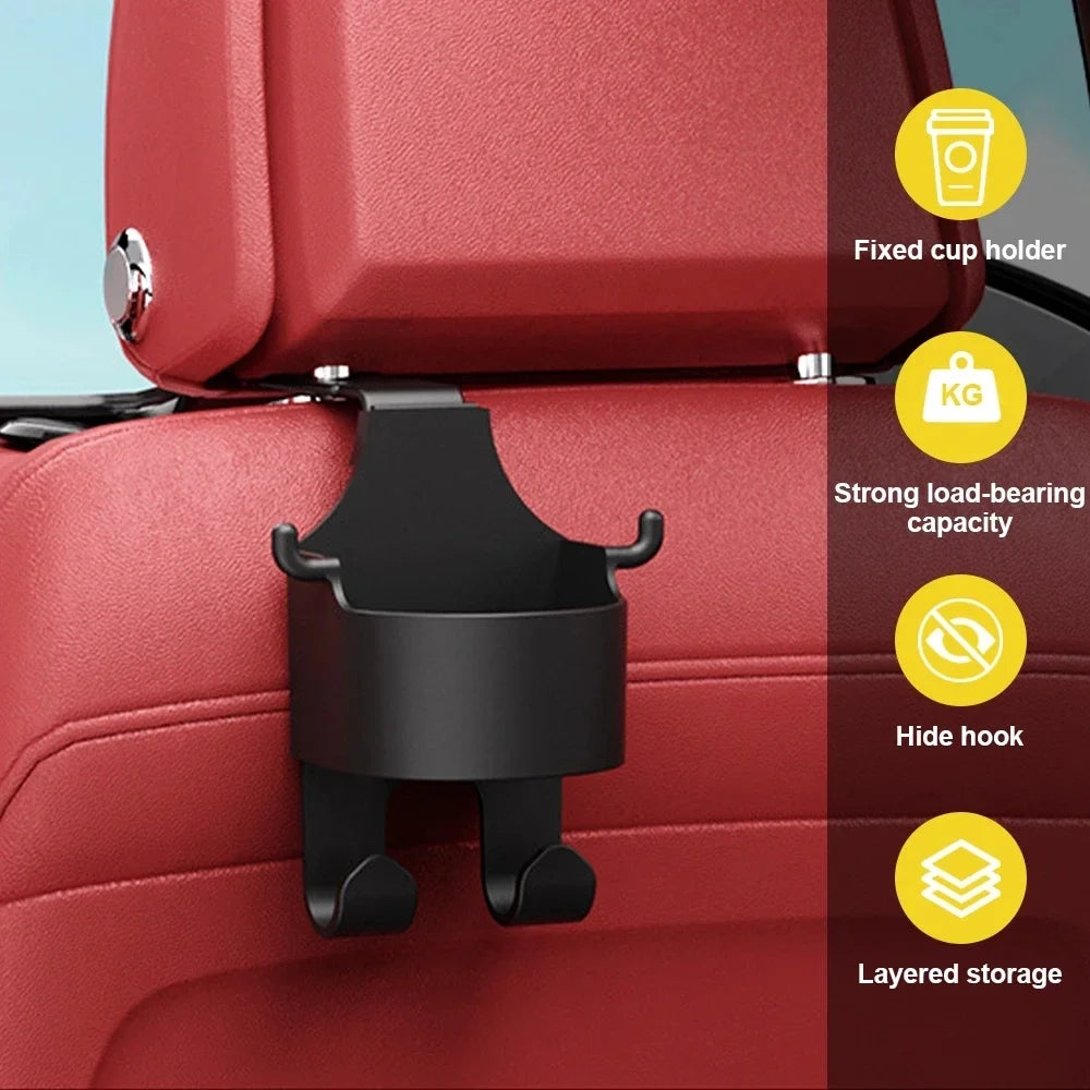 Car Headrest Cup Holder Hook Organizer lifestyle view