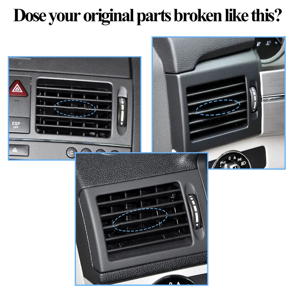 Upgraded Car Front Air Conditioning AC Vent Outlet Tab Clip Repair Kit For Mercedes Benz C W204 C180 C200 C260 X204 GLK300