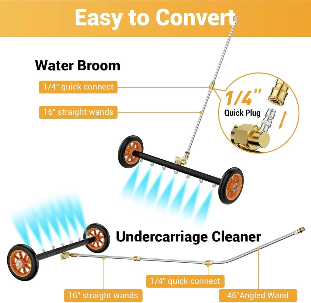 4000PSI High Pressure Car Underbody Chassis Washer | Undercarriage Cleaner Water Broo alternate view