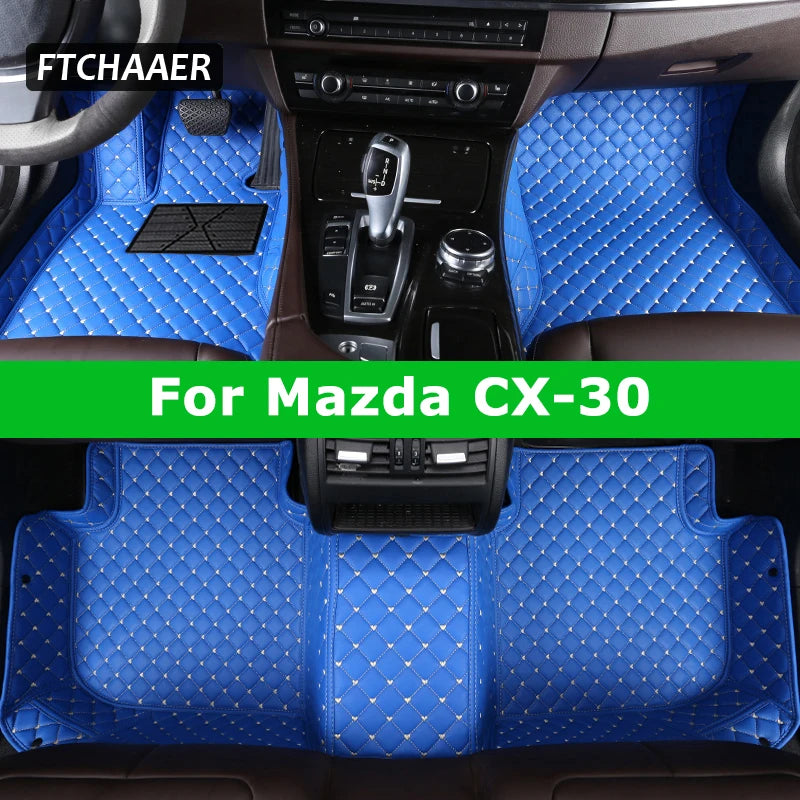 FTCHAAER Custom Car Floor Mats For Mazda CX30 CX-30 Auto Carpets Foot Coche Accessorie