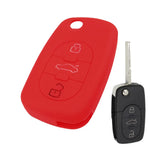 Silicone Key Fob Cover for Audi 3 Button Flip Key alternate view