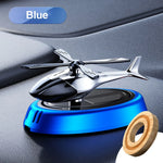 Solar Car Air Freshener Helicopter Decor | Solar Rotating Aromatherapy for Car Inte additional angle