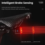 WEST BIKING Bike Tail Light Smart Sensing MTB Road Bike Rear Light IPX5 Waterproof Ty alternate view
